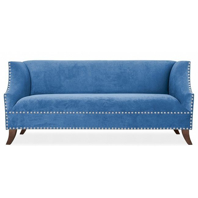 Диван Arc Armrests Sofa Голубой Коричневый Диван Arc Armrests Sofa Голубой Коричневый в Волгограде | Loft Concept