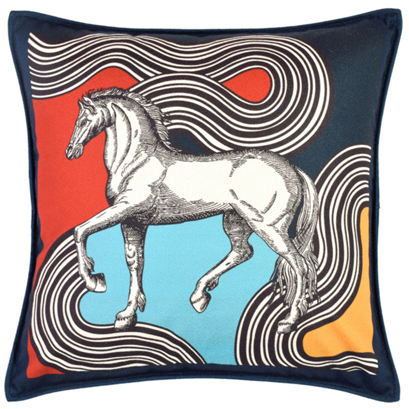 Декоративная подушка Hermes Horse 36 Мульти Декоративная подушка Hermes Horse 36 Мульти в Волгограде | Loft Concept