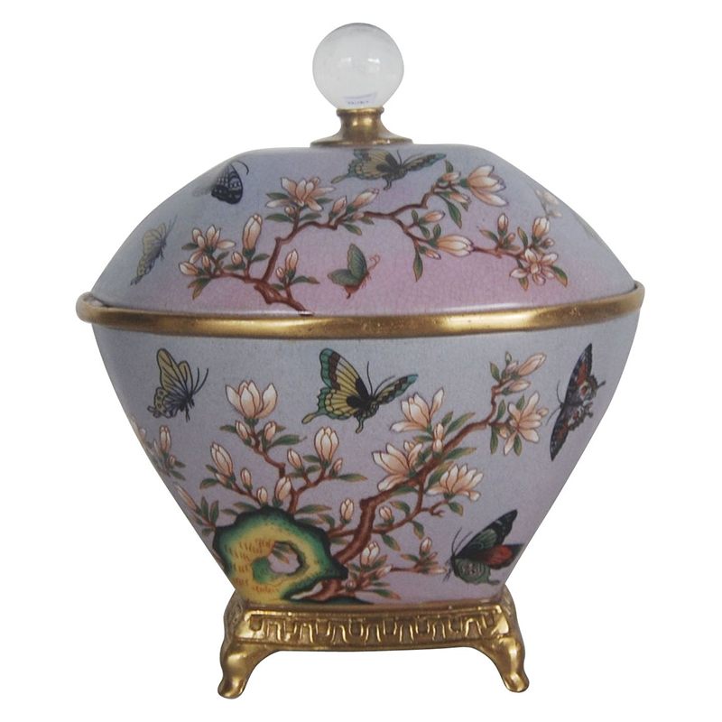 Шкатулка фарфоровая с орнаментом бабочки Butterfly Waltz Мульти Шкатулка фарфоровая с орнаментом бабочки Butterfly Waltz Мульти в Волгограде | Loft Concept