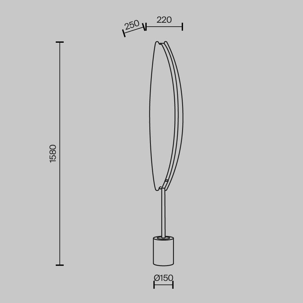 Напольный торшер светодионый Breeze 3000К 33Вт в Волгограде