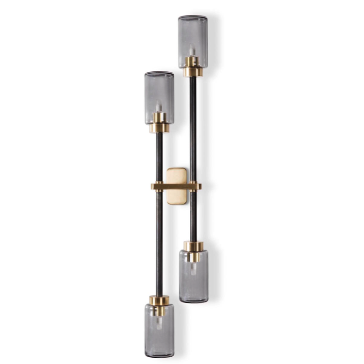 Бра Bert Frank Farol Wall Light Double Gray Черный Латунь Серый (Gray) Бра Bert Frank Farol Wall Light Double Gray Черный Латунь Серый (Gray) в Волгограде | Loft Concept