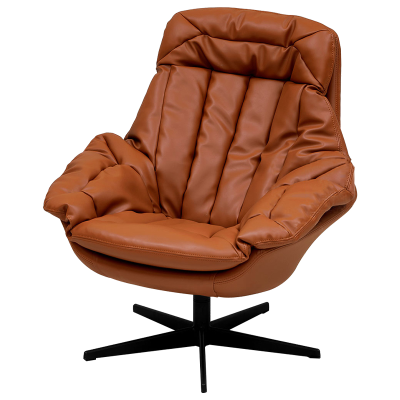 Вращающееся кресло Willard Armchair Коричневый Черный Вращающееся кресло Willard Armchair Коричневый Черный в Волгограде | Loft Concept