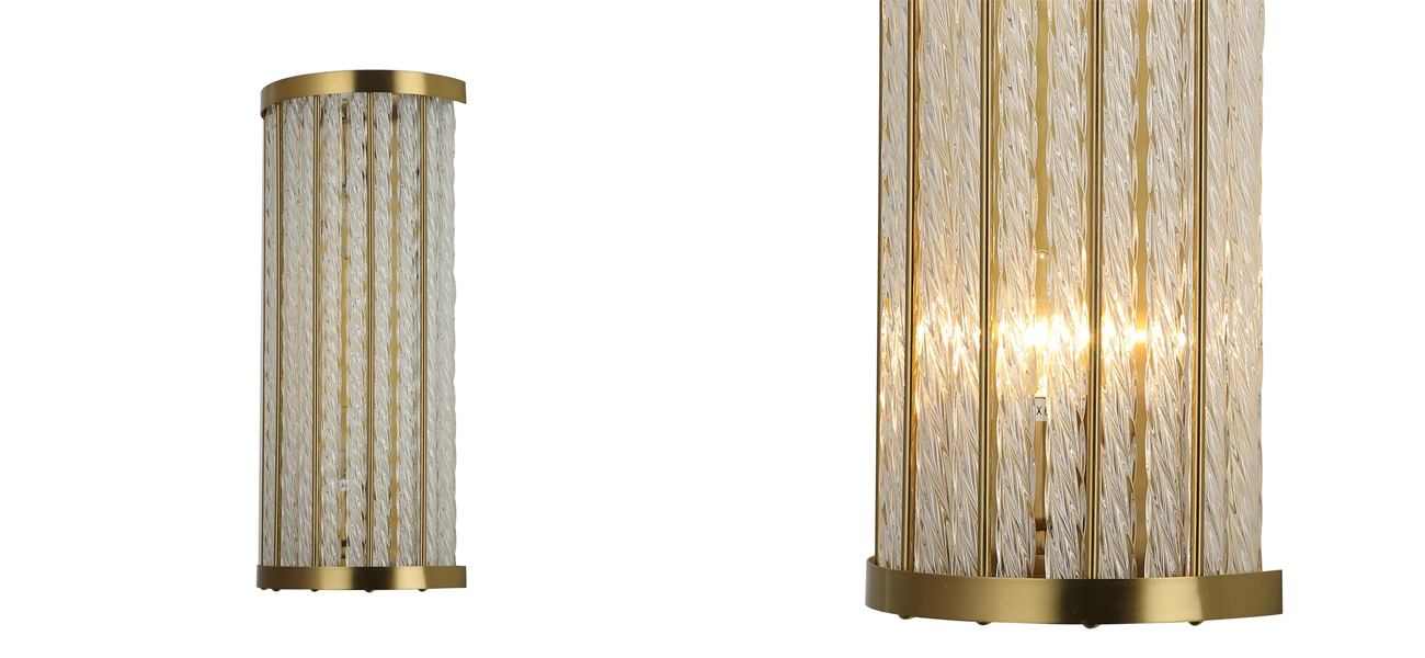 Бра с плафоном из стеклянных закрученных трубочек Revolve - фото