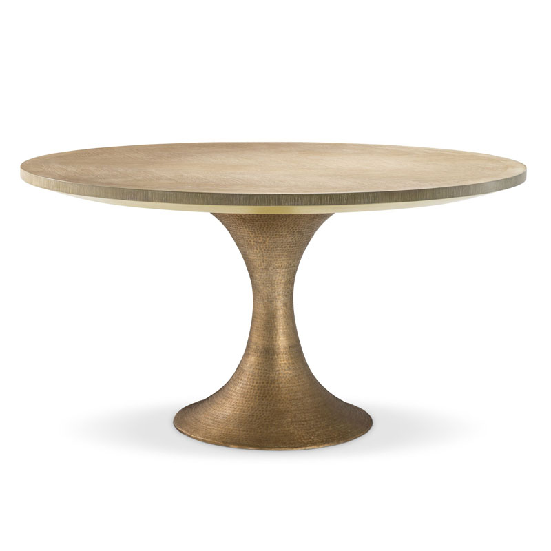Обеденный стол Eichholtz DINING TABLE MELCHIOR ROUND brass Латунь Обеденный стол Eichholtz DINING TABLE MELCHIOR ROUND brass Латунь в Волгограде | Loft Concept
