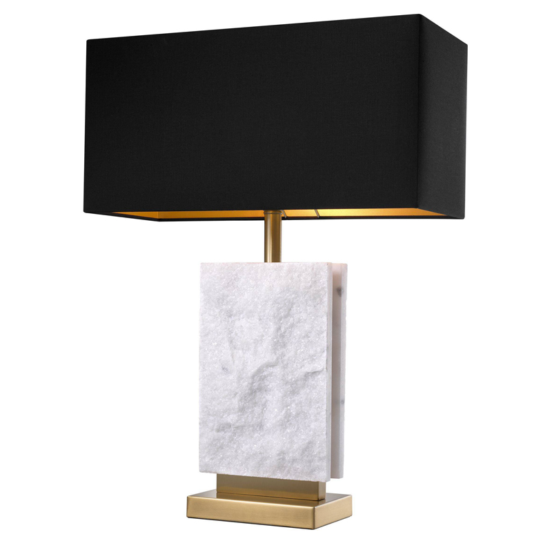 Настольная лампа Eichholtz Table Lamp Charleston Латунь Античная полированная Белый Черный Настольная лампа Eichholtz Table Lamp Charleston Латунь Античная полированная Белый Черный в Волгограде | Loft Concept