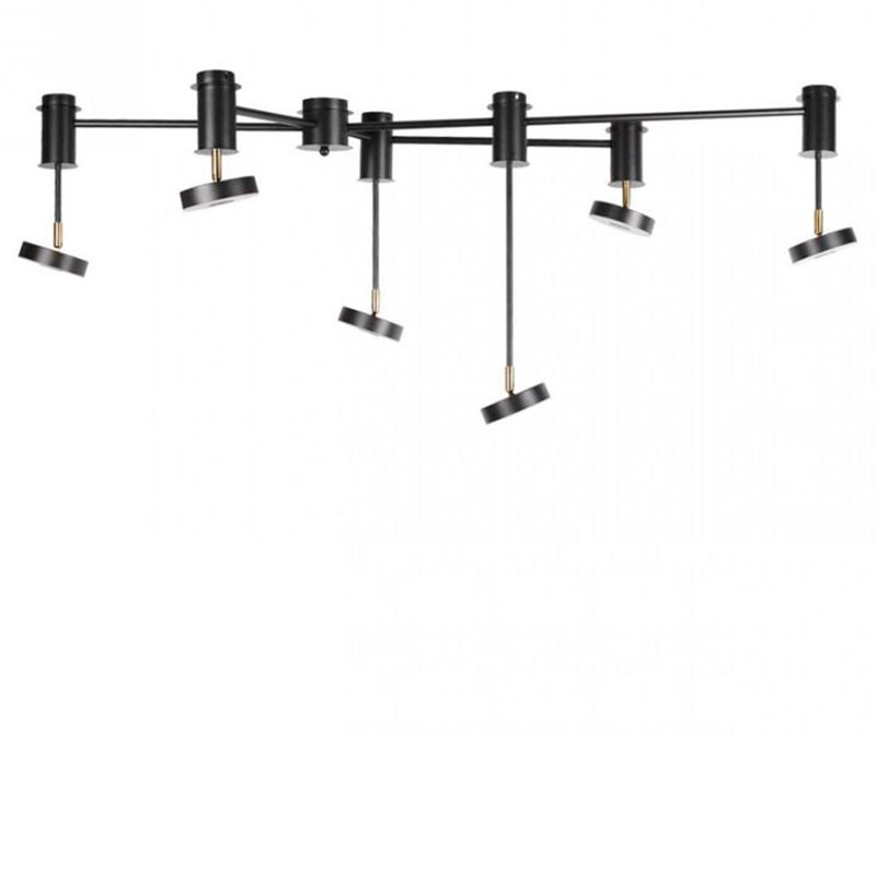 Светильник потолочный Flexible soffits черный 6 плафонов Черный Светильник потолочный Flexible soffits черный 6 плафонов Черный в Волгограде | Loft Concept
