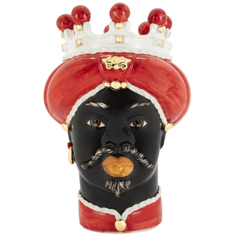 Ваза Vase Moro Man Medium New Red Gold Красный Черный Белый Золотой Ваза Vase Moro Man Medium New Red Gold Красный Черный Белый Золотой в Волгограде | Loft Concept