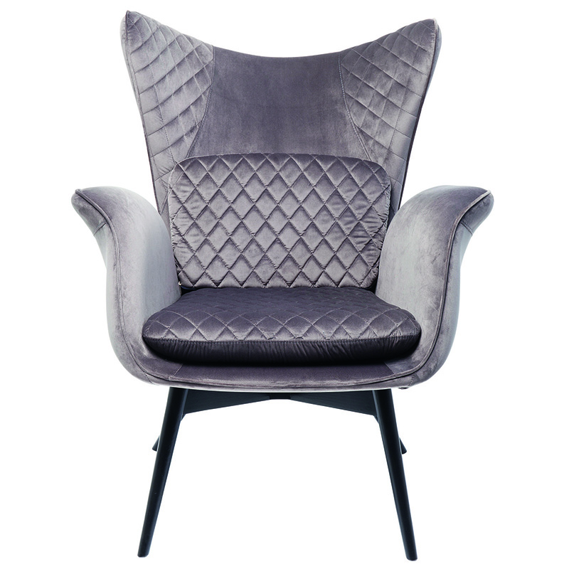 Кресло Gray Velvet Throne Серый Кресло Gray Velvet Throne Серый в Волгограде | Loft Concept