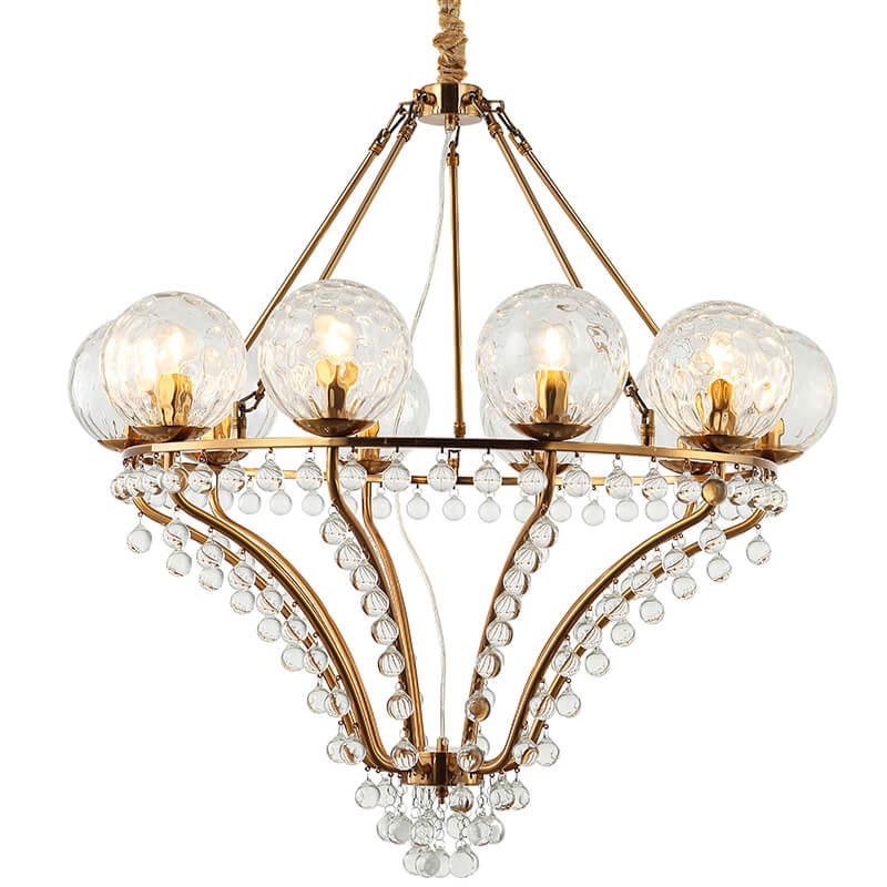 Люстра Melaine Chandelier gold Золотой Прозрачный (Transparent) Люстра Melaine Chandelier gold Золотой Прозрачный (Transparent) в Волгограде | Loft Concept