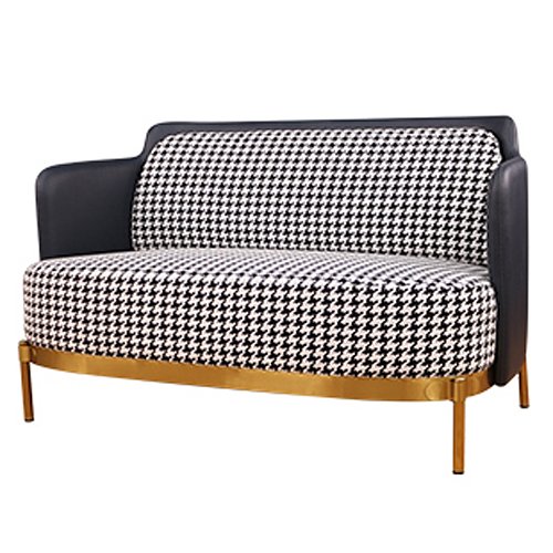 Диван Pied de poule Gray Sofa Черно-белый Латунь Диван Pied de poule Gray Sofa Черно-белый Латунь в Волгограде | Loft Concept