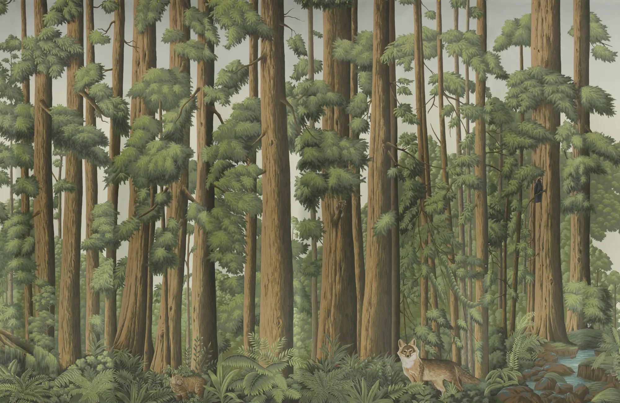 Обои ручная роспись Redwoods Colourway SC-281 on scenic paper Обои ручная роспись Redwoods Colourway SC-281 on scenic paper - постер Loft-Concept в Волгограде