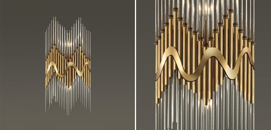 Бра Bronze Pipes стеклянное Бра Bronze Pipes стеклянное - Loft-Concept в Волгограде