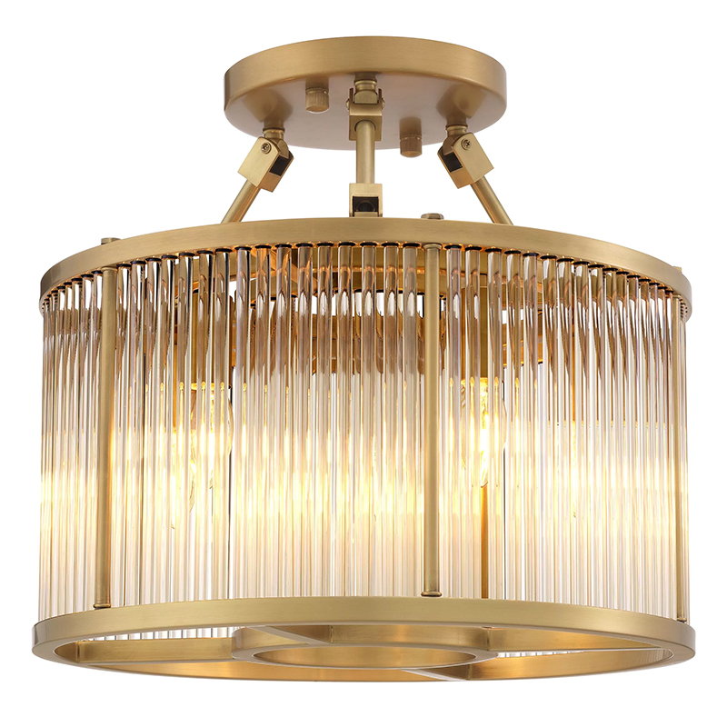Потолочный светильник Eichholtz Ceiling Lamp Bernardi S Brass Прозрачное Стекло Латунь Потолочный светильник Eichholtz Ceiling Lamp Bernardi S Brass Прозрачное Стекло Латунь в Волгограде | Loft Concept