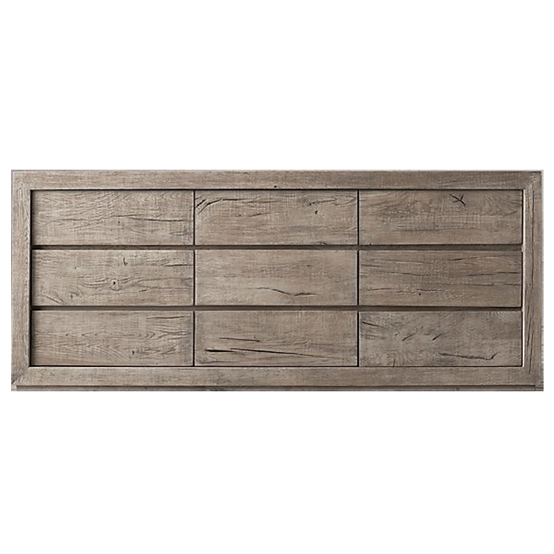 RH RECLAIMED RUSSIAN OAK Комод из дуба 9 ящиков Gray oak Серый Дуб RH RECLAIMED RUSSIAN OAK Комод из дуба 9 ящиков Gray oak Серый Дуб в Волгограде | Loft Concept