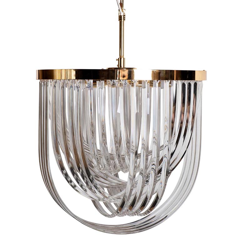 Люстра Retro FROZEN GLASS Chandelier gold Глянцевое золото Люстра Retro FROZEN GLASS Chandelier gold Глянцевое золото в Волгограде | Loft Concept