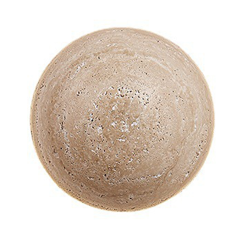 Настенный светодиодный светильник из камня травертина TRAVERTINE POVL WALL LAMP Бежевый в Волгограде | Loft Concept 