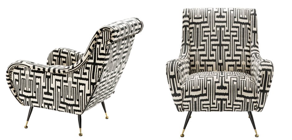 Кресло Eichholtz Chair Giardino Ozbek Black Кресло Eichholtz Chair Giardino Ozbek Black - Loft-Concept в Волгограде