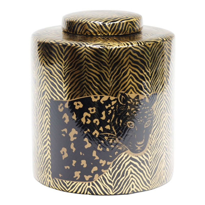 Ваза Leopard Vase black and gold 25 Черный Золотой Ваза Leopard Vase black and gold 25 Черный Золотой в Волгограде | Loft Concept