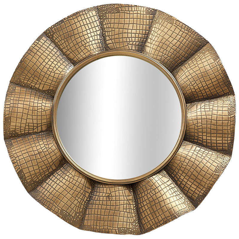 Круглое зеркало Aguirre Round Brass Mirror Латунь Зеркало Круглое зеркало Aguirre Round Brass Mirror Латунь Зеркало в Волгограде | Loft Concept