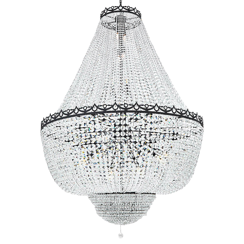 Люстра Fidelma Chandelier 130 Прозрачный Черный Люстра Fidelma Chandelier 130 Прозрачный Черный в Волгограде | Loft Concept