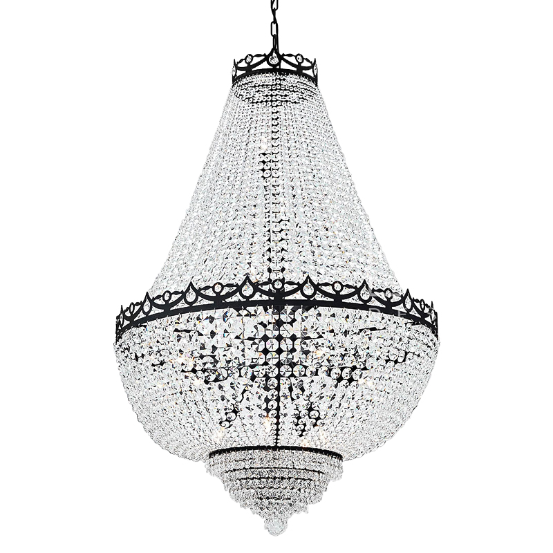 Люстра Fidelma Chandelier Прозрачный Черный Люстра Fidelma Chandelier Прозрачный Черный в Волгограде | Loft Concept