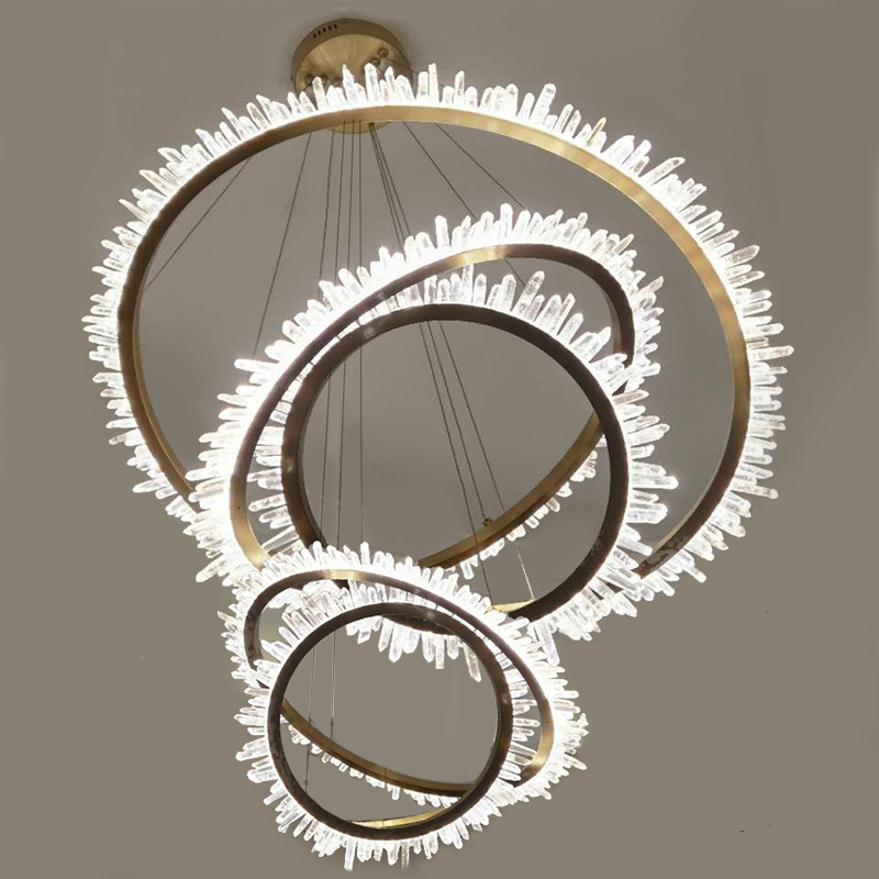 Люстра для высокого потолка Большие Кольца с кристаллами chandelier Large Rings Crystals Золотой Прозрачный Люстра для высокого потолка Большие Кольца с кристаллами chandelier Large Rings Crystals Золотой Прозрачный в Волгограде | Loft Concept