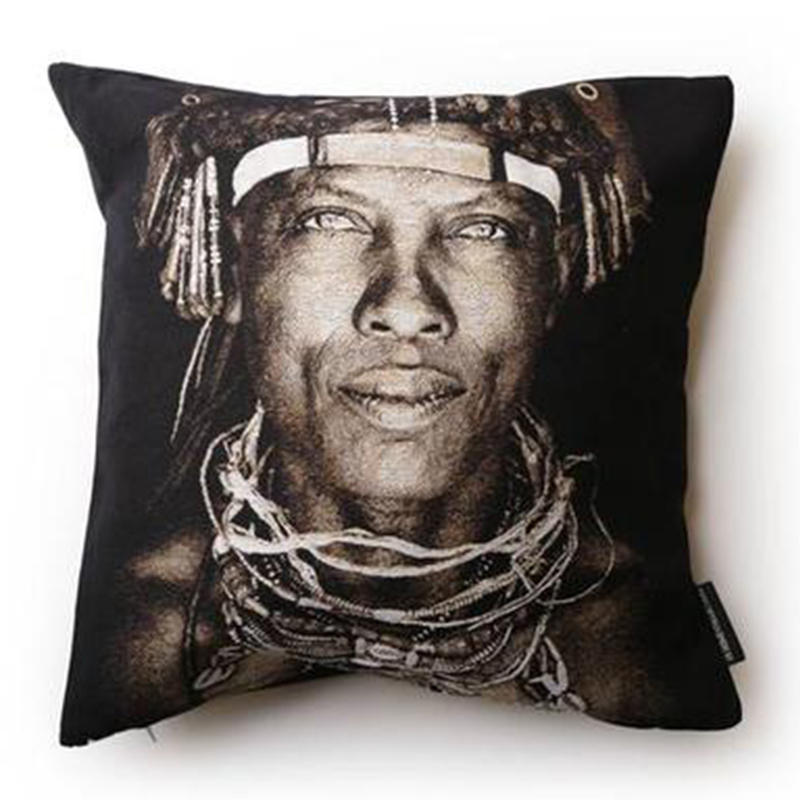 Декоративная Подушка Ovakaona Tribe Angola Черный Серый Декоративная Подушка Ovakaona Tribe Angola Черный Серый в Волгограде | Loft Concept