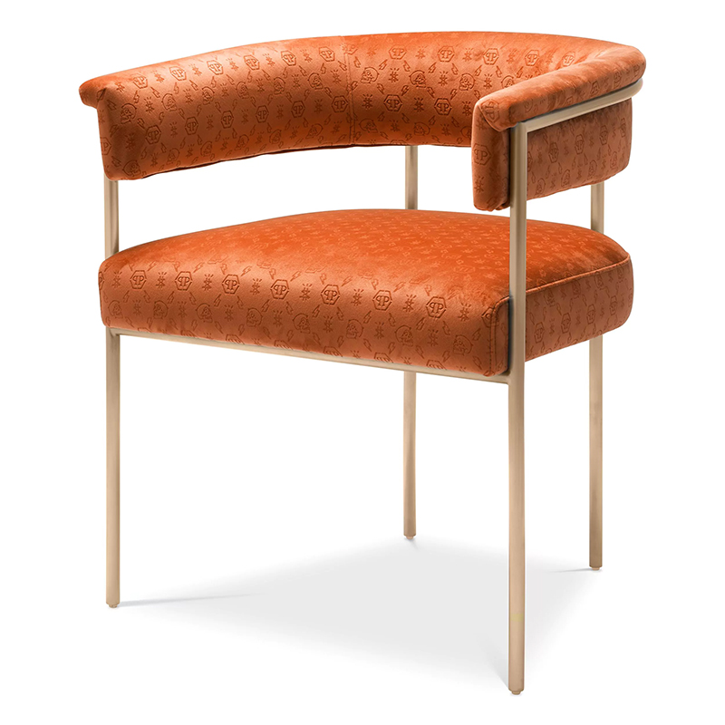 Стул Philipp Plein Dining Chair Monogram Оранжевый Оранжевый Золотой Стул Philipp Plein Dining Chair Monogram Оранжевый Оранжевый Золотой в Волгограде | Loft Concept