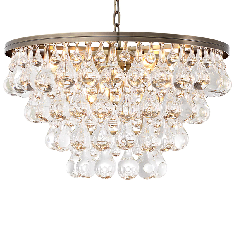 Люстра Eichholtz Chandelier Bolzano Brass Латунь Прозрачное Стекло Люстра Eichholtz Chandelier Bolzano Brass Латунь Прозрачное Стекло в Волгограде | Loft Concept