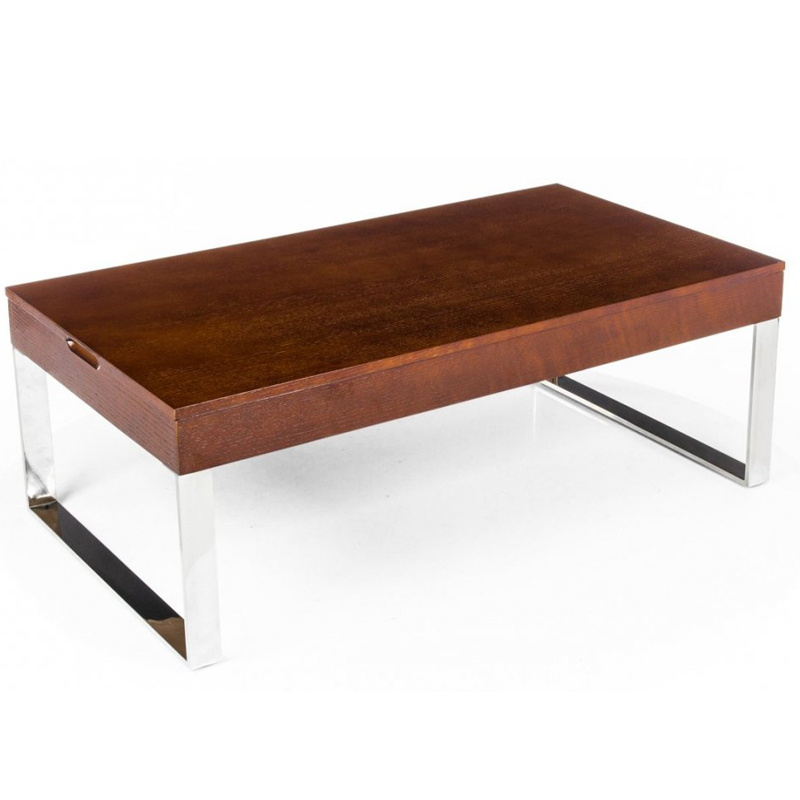 Кофейный стол Annecy Coffee Table brown Коричневый Хром Кофейный стол Annecy Coffee Table brown Коричневый Хром в Волгограде | Loft Concept