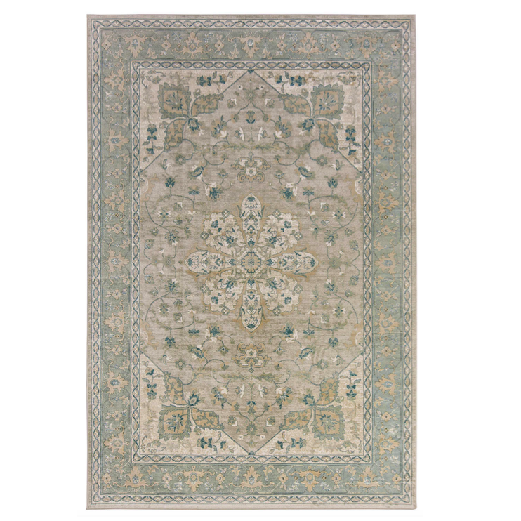 Ковёр из вискозы Indian pattern Symetry Голубой пастельный Ковёр из вискозы Indian pattern Symetry Голубой пастельный в Волгограде | Loft Concept