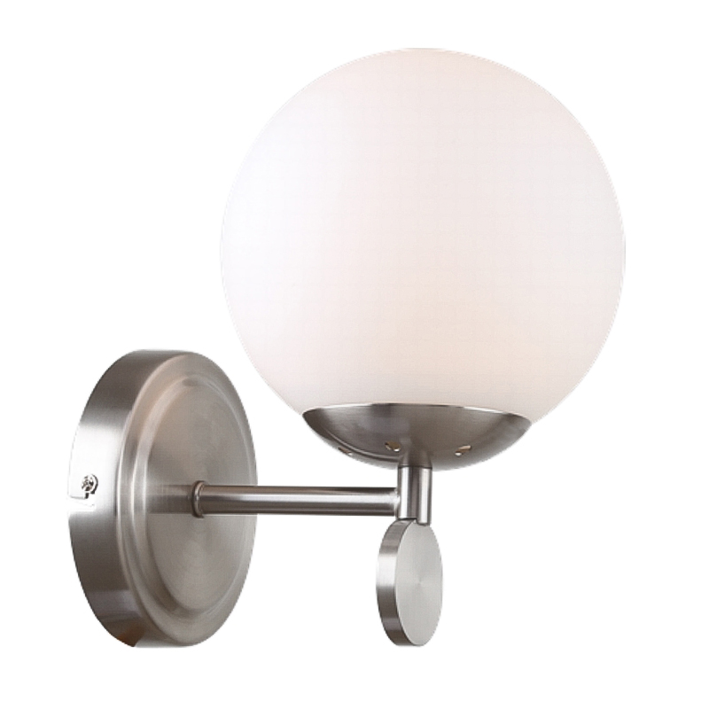 Бра Kyran Nickel Wall Lamp Никель Белый Бра Kyran Nickel Wall Lamp Никель Белый в Волгограде | Loft Concept