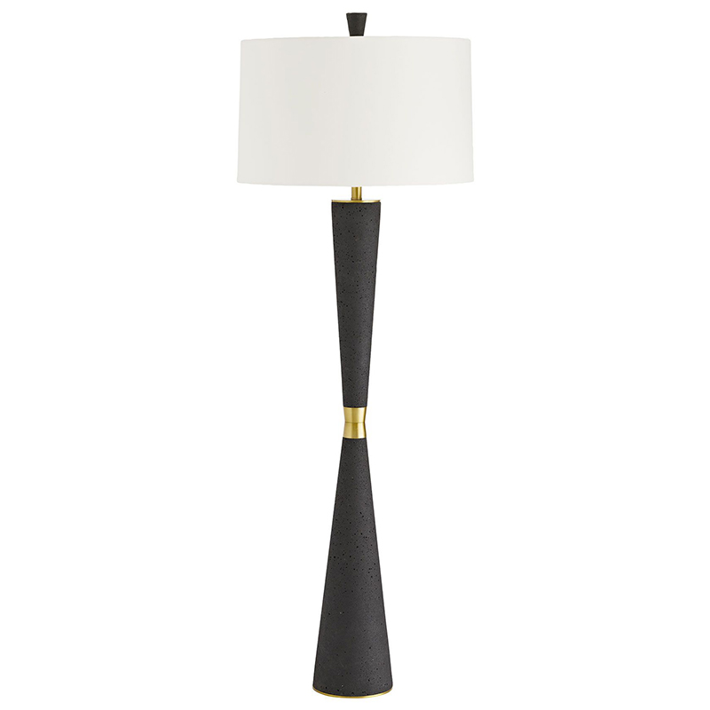 Торшер Arteriors GROM FLOOR LAMP Золотой Белый Черный Торшер Arteriors GROM FLOOR LAMP Золотой Белый Черный в Волгограде | Loft Concept