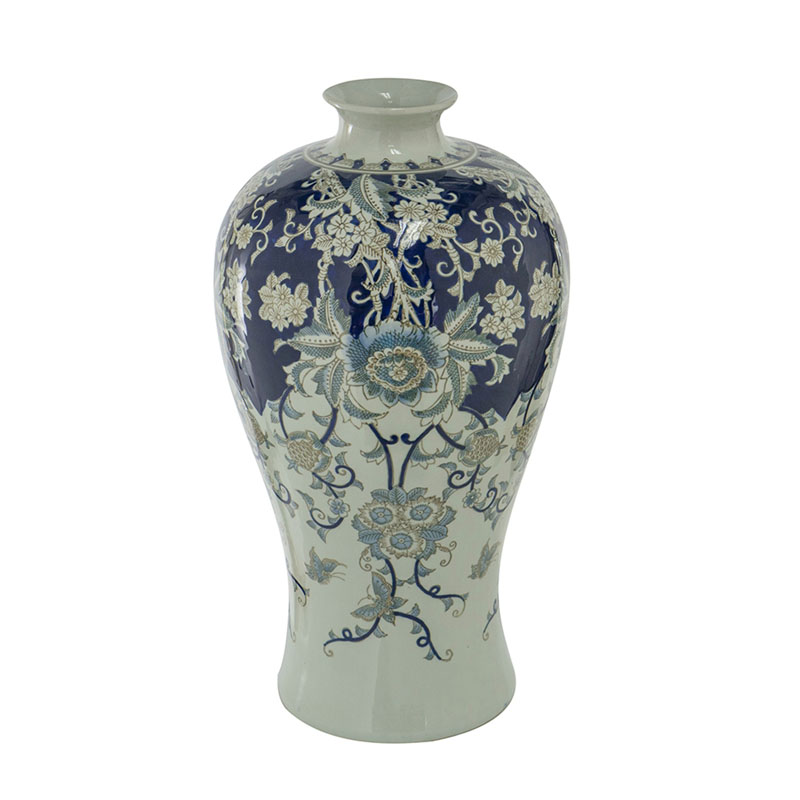 Ваза Blue & White Ornament Vase 62 Белый Синий Ваза Blue & White Ornament Vase 62 Белый Синий в Волгограде | Loft Concept