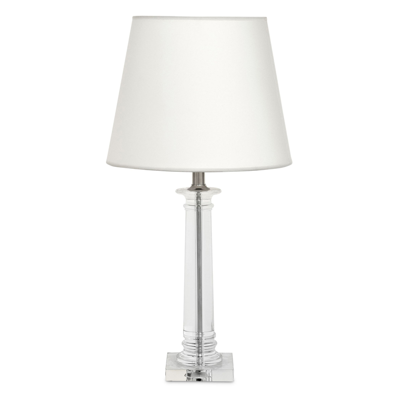 Настольная лампа Eichholtz Table Lamp Bulgari S Прозрачный Белый Никель Настольная лампа Eichholtz Table Lamp Bulgari S Прозрачный Белый Никель в Волгограде | Loft Concept