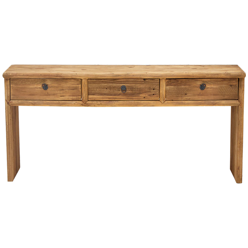 Деревянная консоль с 3-мя ящиками Gillian Wood Console Коричневый Древесина Деревянная консоль с 3-мя ящиками Gillian Wood Console Коричневый Древесина в Волгограде | Loft Concept