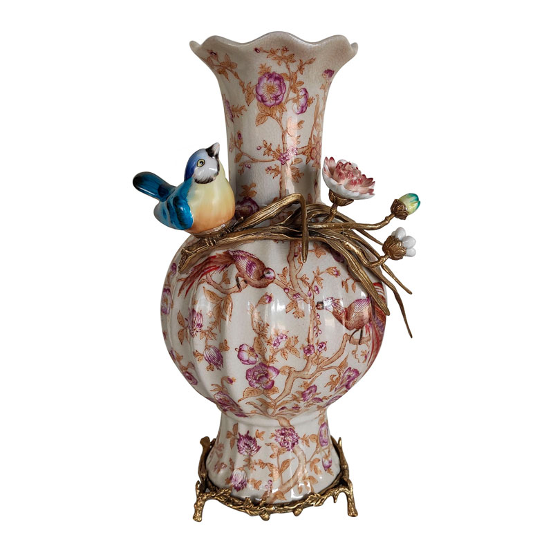 Ваза с орнаментом фигурка птичка Porcelain ornament Мульти Ваза с орнаментом фигурка птичка Porcelain ornament Мульти в Волгограде | Loft Concept