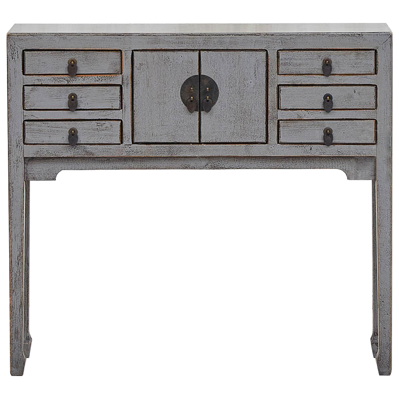 Серая Консоль в Китайском Стиле из сосны Grey Console Chinese Серый Серая Консоль в Китайском Стиле из сосны Grey Console Chinese Серый в Волгограде | Loft Concept