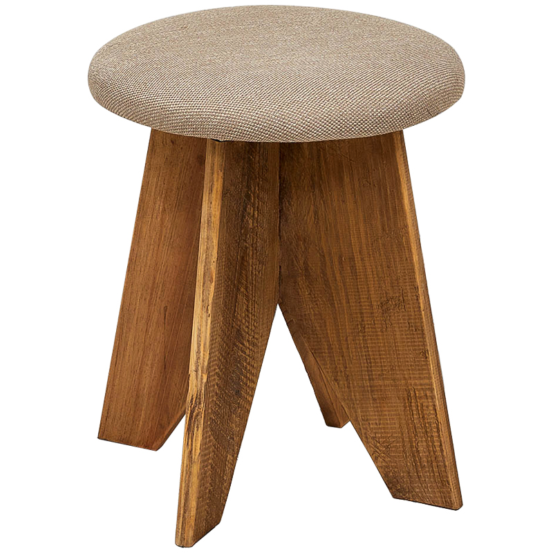 Пуф деревянный круглый Aime Wood Round Pouf Бежево-серый Древесина Пуф деревянный круглый Aime Wood Round Pouf Бежево-серый Древесина в Волгограде | Loft Concept