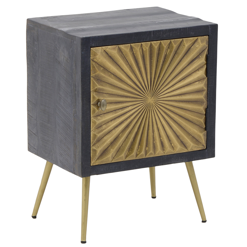Тумба Loritz Sun Nightstand Золотой Черный Тумба Loritz Sun Nightstand Золотой Черный в Волгограде | Loft Concept