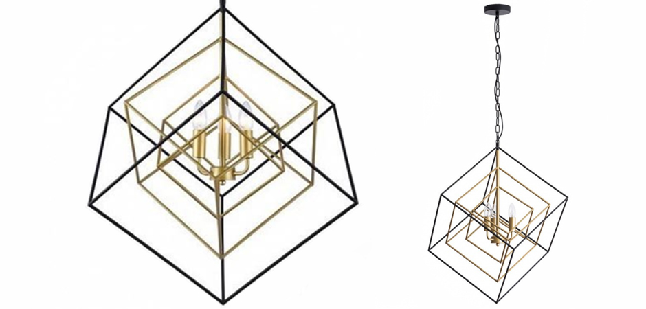 Светильник CUBIST Pendant Black and Gold 3 lamp Светильник CUBIST Pendant Black and Gold 3 lamp - Loft-Concept в Волгограде