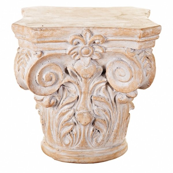 Приставной стол Antique column Бежево-серый Приставной стол Antique column Бежево-серый в Волгограде | Loft Concept