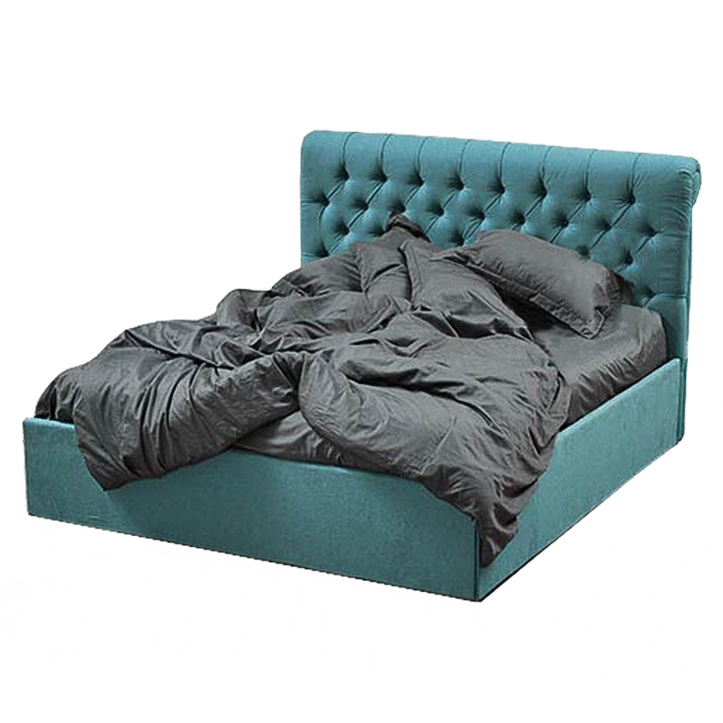 Кровать Turquoise Capitone Bed Бирюзовый Кровать Turquoise Capitone Bed Бирюзовый в Волгограде | Loft Concept
