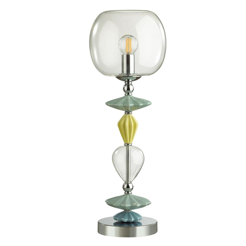 Настольная лампа Iris Glass Table lamp Candy chrome Прозрачный (Transparent) Желтый Зеленый Хром Голубой Настольная лампа Iris Glass Table lamp Candy chrome Прозрачный (Transparent) Желтый Зеленый Хром Голубой в Волгограде | Loft Concept