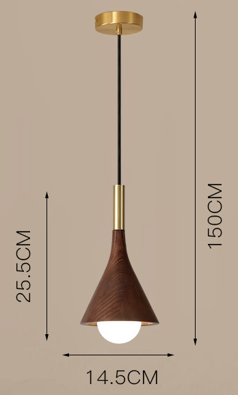Подвесной светильник с деревянным корпусом конусообразной формы TAPIO Walnut Подвесной светильник с деревянным корпусом конусообразной формы TAPIO Walnut в Волгограде