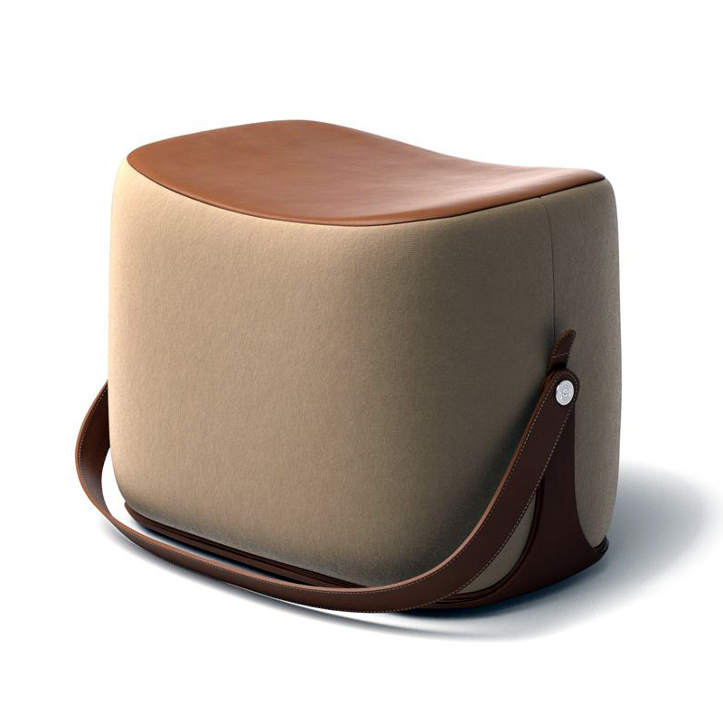 Пуф Langtry Pouf Beige Бежевый Коричневый Пуф Langtry Pouf Beige Бежевый Коричневый в Волгограде | Loft Concept