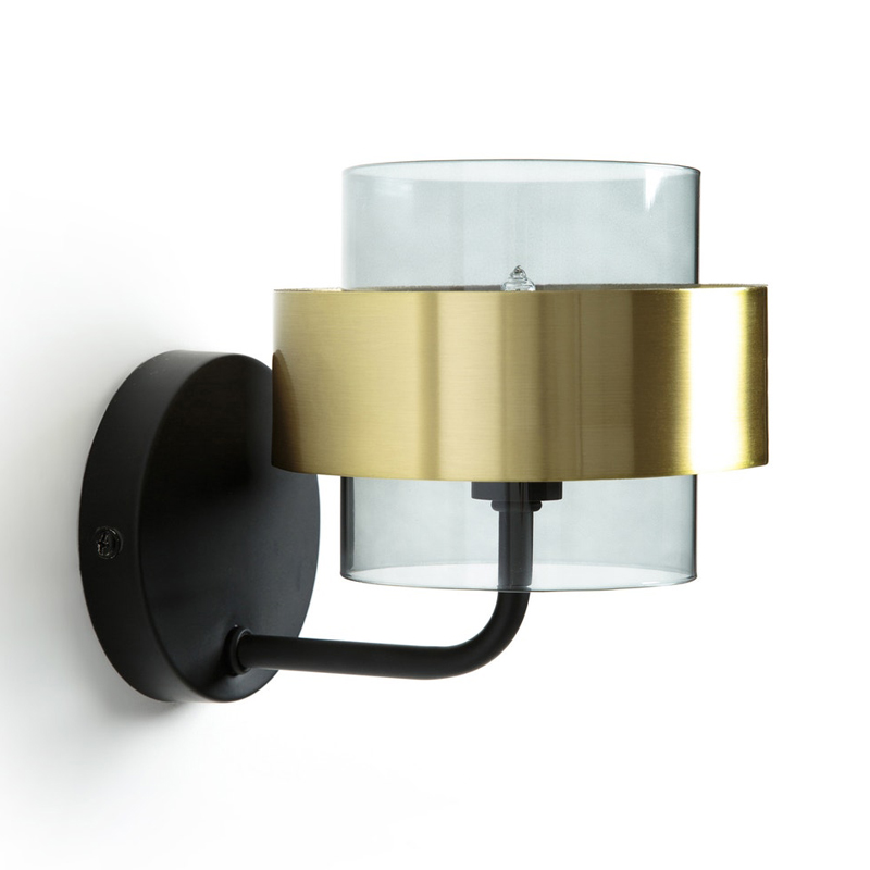 Бра Truvor Sconce Стекло Смок Латунь Черный Бра Truvor Sconce Стекло Смок Латунь Черный в Волгограде | Loft Concept