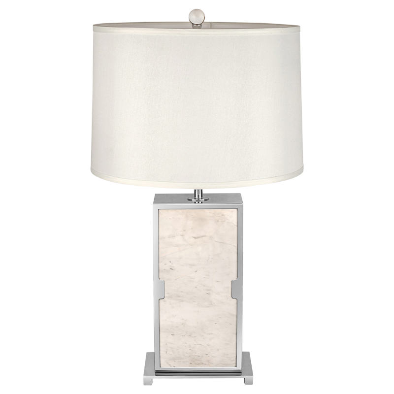 Настольная лампа с абажуром Wilbur Chrome Marble Table Lamp Хром ivory ( слоновая кость ) Настольная лампа с абажуром Wilbur Chrome Marble Table Lamp Хром ivory ( слоновая кость ) в Волгограде | Loft Concept