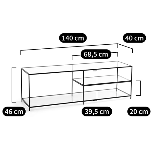 ТВ-тумба из стекла и металла Tingey Metal Glass TV Stand ТВ-тумба из стекла и металла Tingey Metal Glass TV Stand в Волгограде