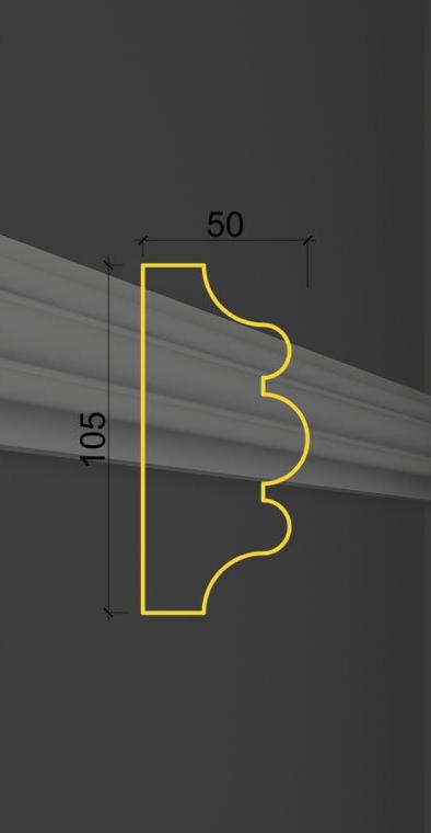 Гладкий молдинг MT-37 в Волгограде